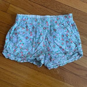 Crewcuts ruffle-her shorts with floral pattern, size 12